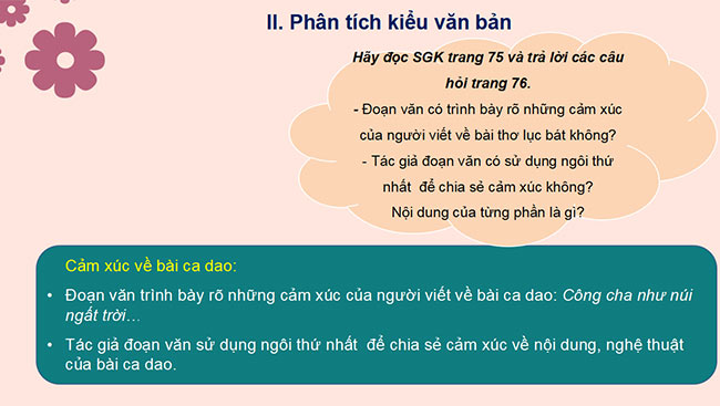 PowerPoint Ngữ văn 6 Bài 3: Viết đoạn văn ghi lại cảm xúc về một bài thơ lục bát