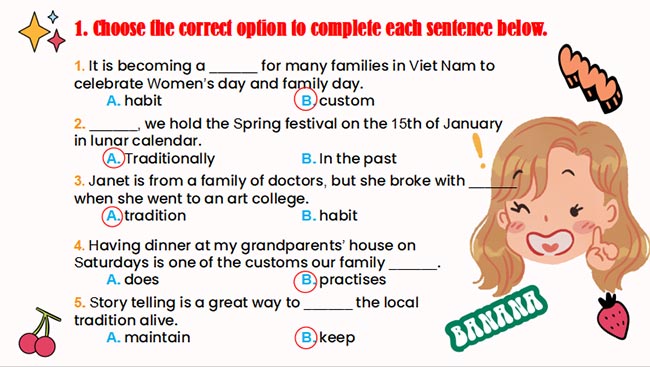 Giáo án PowerPoint Tiếng Anh 8 Unit 5: Looking Back