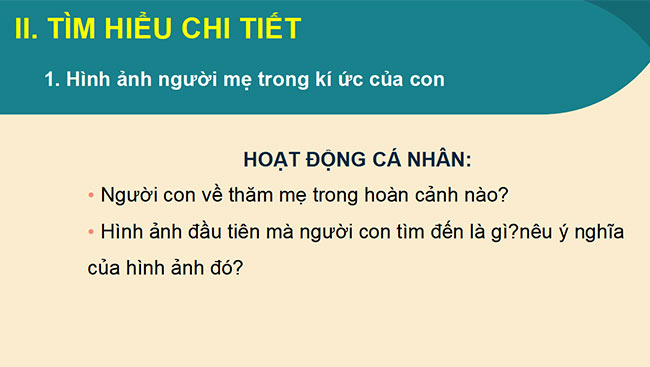 PowerPoint Ngữ văn 6 Bài 2: Về thăm mẹ