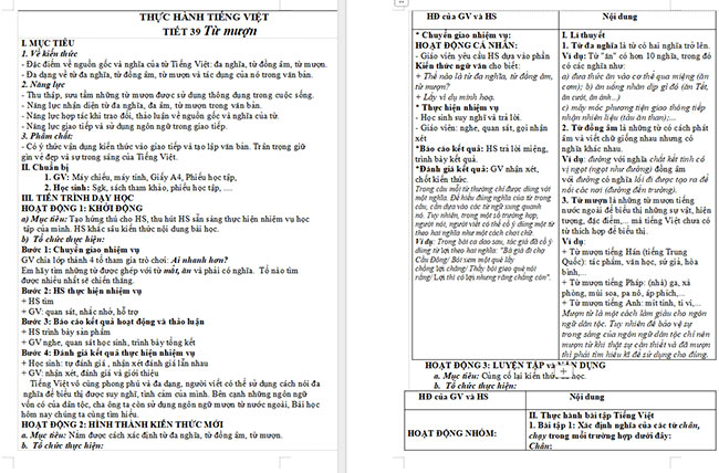 Giáo án Văn 6 Bài 3: Thực hành tiếng Việt