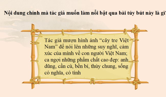 PowerPoint Ngữ văn 6 Bài 4: Cây tre Việt Nam