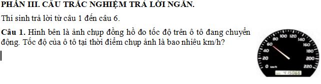 Đề thi Giữa học kì 1 môn Vật lý lớp 10