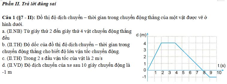 Đề thi Giữa học kì 1 môn Vật lý lớp 10