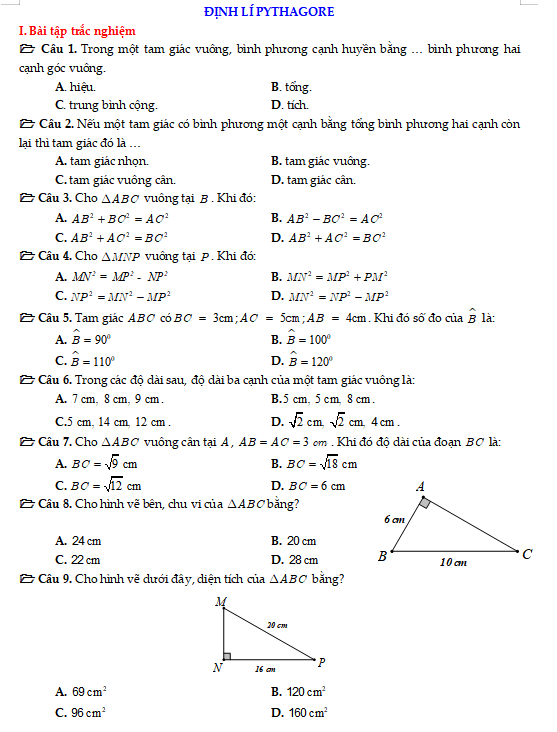 Định lí Pythagore