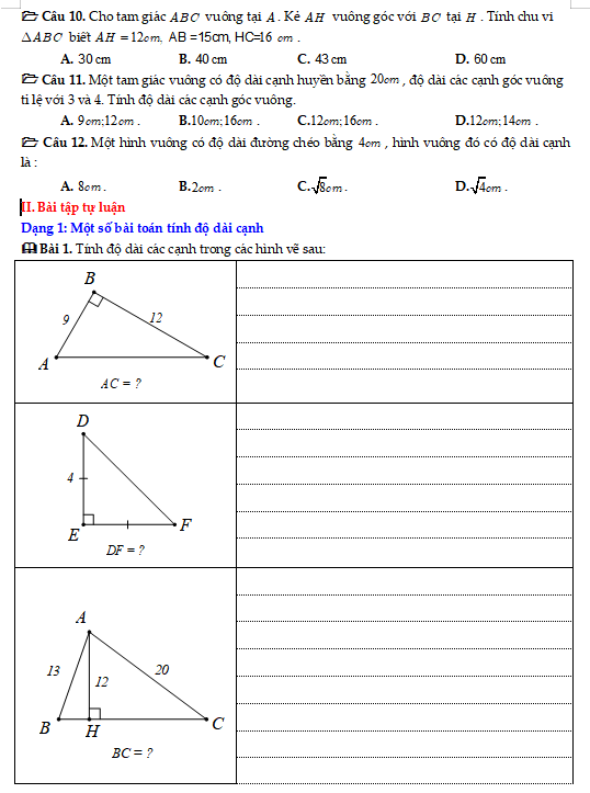 Định lí Pythagore