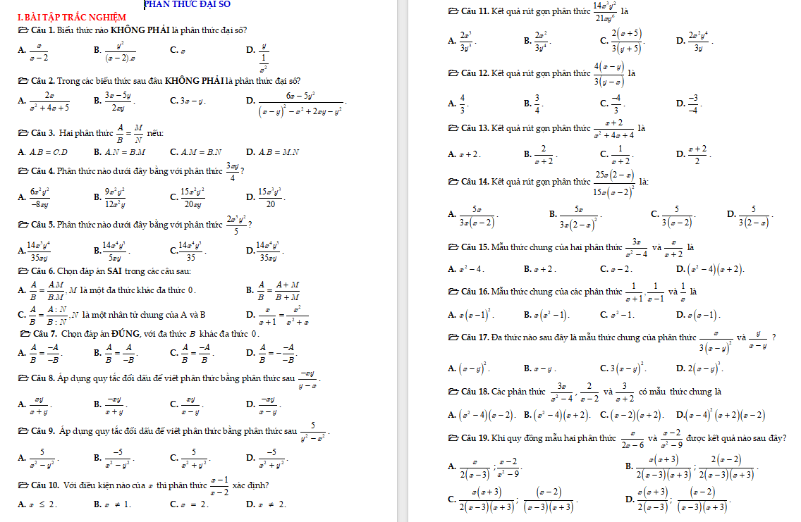 Phân thức đại số