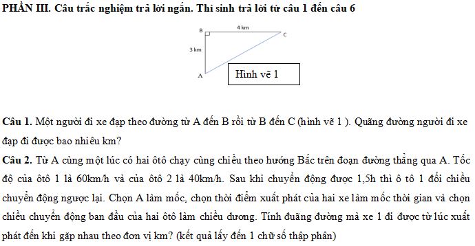 Đề thi Giữa học kì 1 môn Vật lý lớp 10