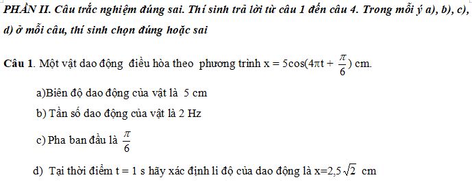 Đề thi Giữa học kì 1 môn Vật lý lớp 11