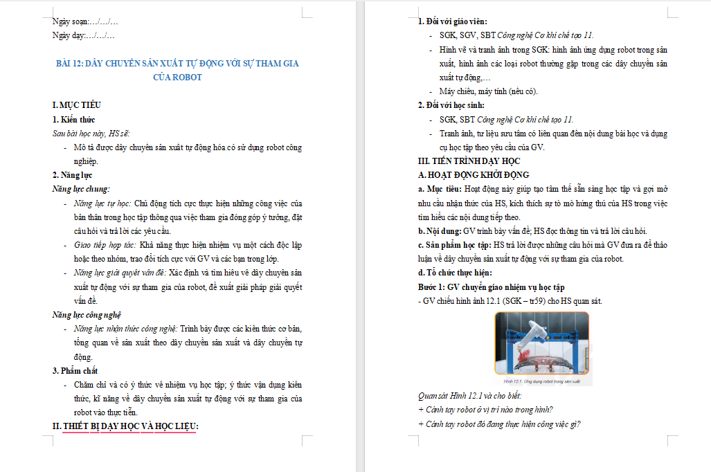 Giáo án PowerPoint Công nghệ 11 Bai-12