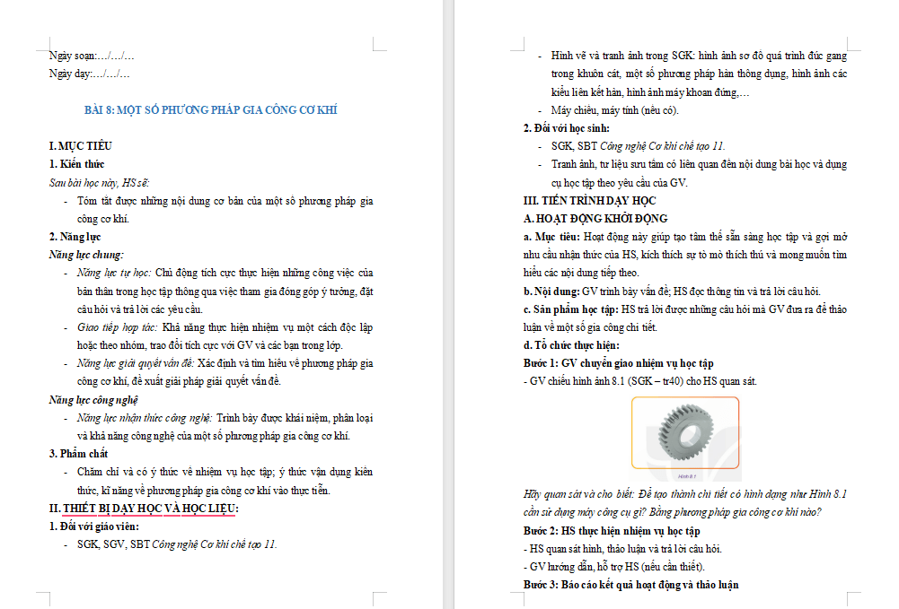 Giáo án PowerPoint Công nghệ 11 Bai-8