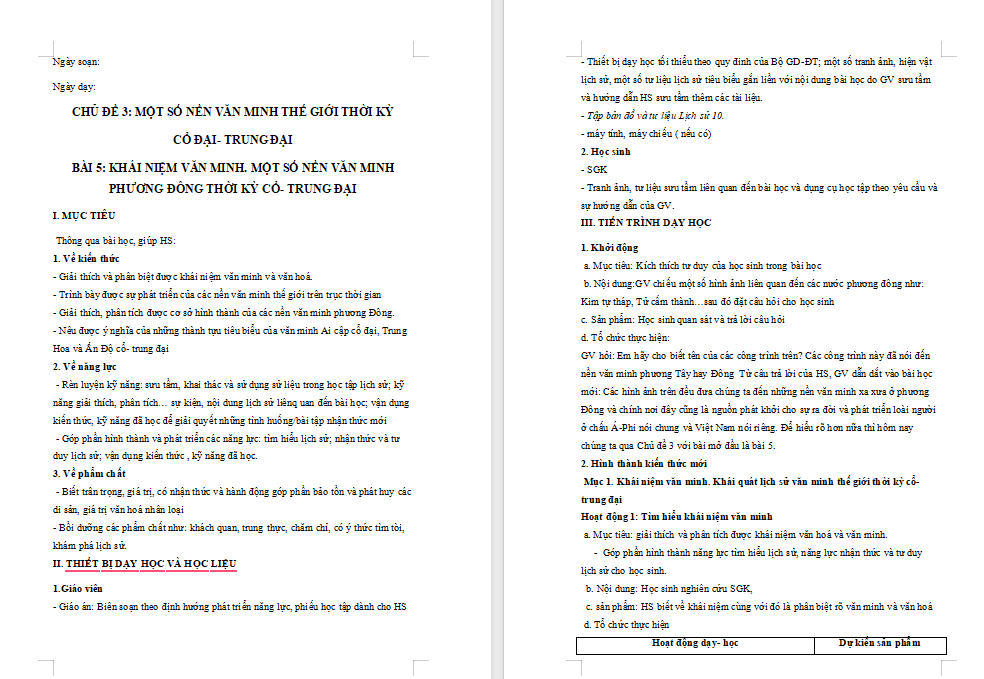 Giáo án PowerPoint Lịch sử 10 Bài 5