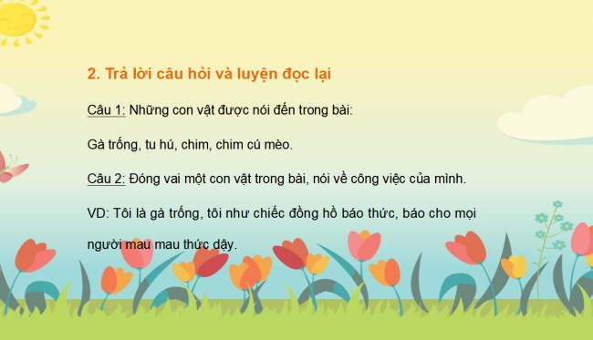 PowerPoint Tiếng Việt 2 Bài 4: Đọc Làm việc thật là vui