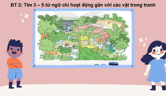 PowerPoint Tiếng Việt 2 Bài 4: Từ ngữ chỉ sự vật, hoạt động. Câu nêu hoạt động