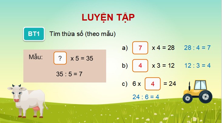 Bài 13: Tìm thành phần trong phép nhân, phép chia