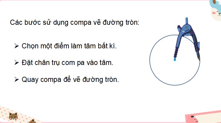 Bài 17: Hình tròn. Tâm, bán kính, đường kính của hình tròn
