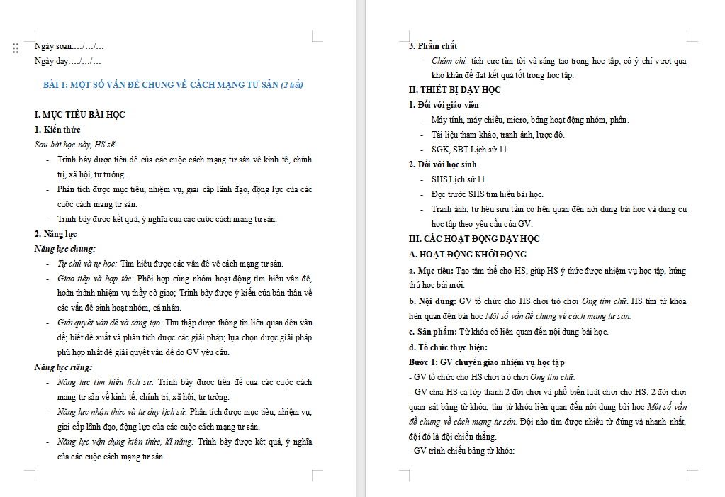 PowerPoint Lịch sử 11 Bài 1 Chân trời sáng tạo