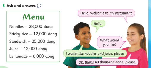 Tiếng Anh 4 Fluency time 1 trang 30 Family and Friends minh họa 3