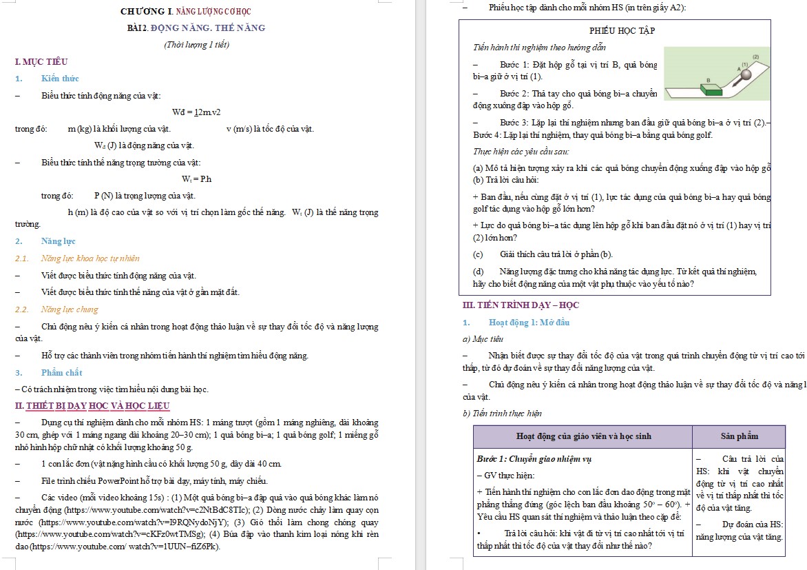 Giáo án Khoa học tự nhiên 9 KNTT Bài 2