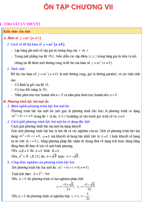 Phiếu bài tập Toán 9: Bài tập cuối chương 7