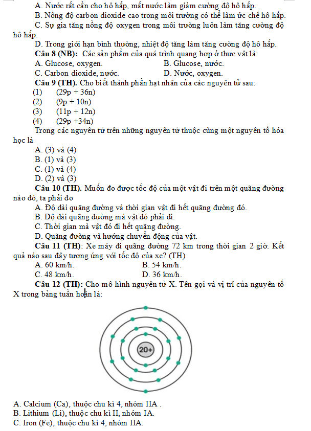 Đề kiểm tra giữa kì 1