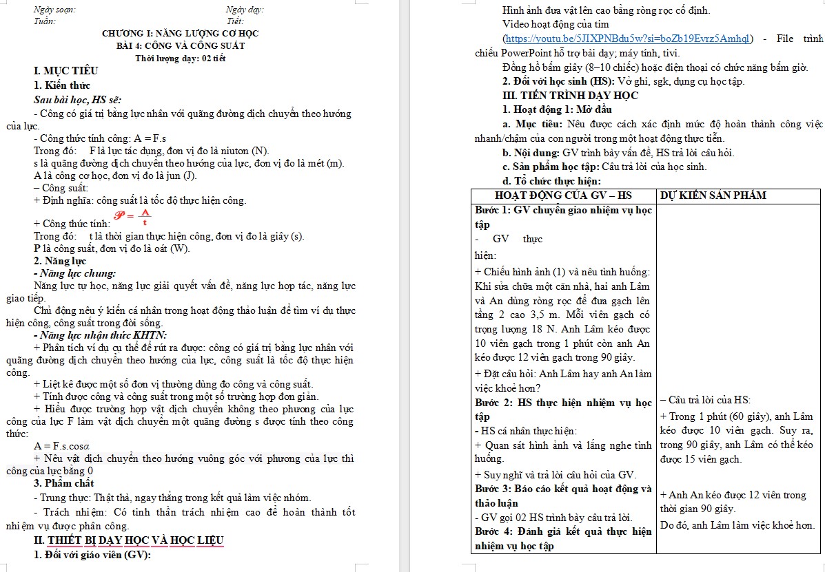 Giáo án Khoa học tự nhiên 9 KNTT Bài 4