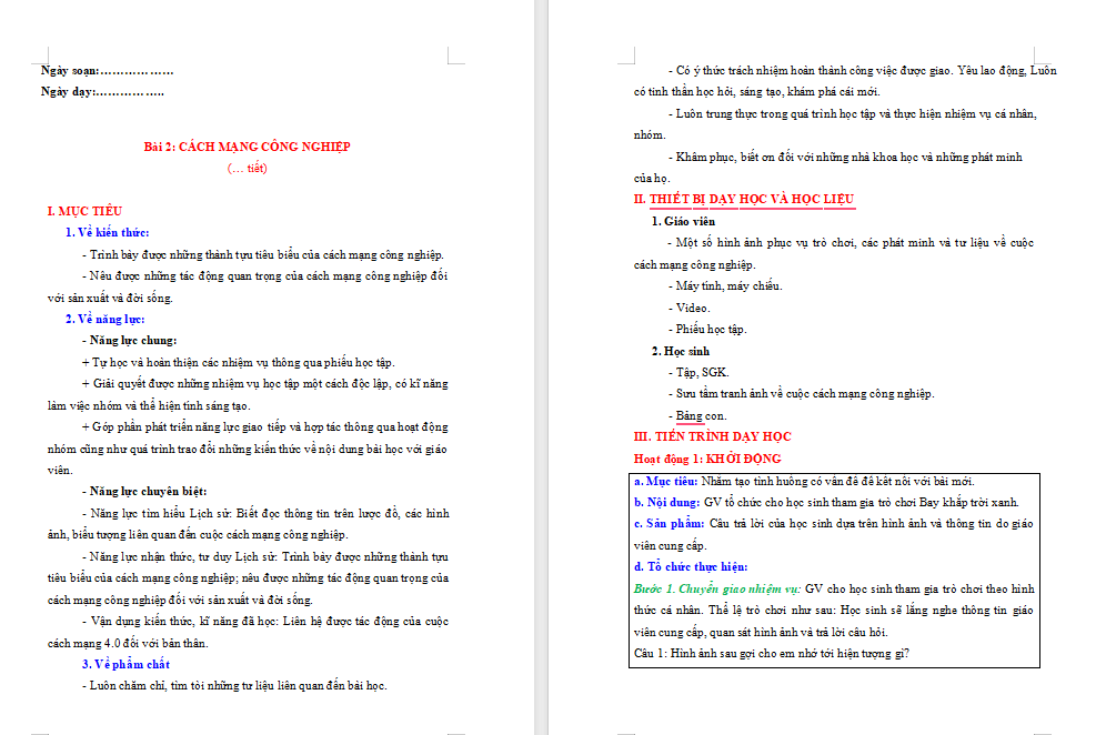 Giáo án PowerPoint Lịch sử 8 Bài 2