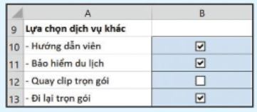 Giải Chuyên đề Tin học 10 Kết nối tri thức bài 2: Tạo biểu mẫu khách hàng với hộp kiểm