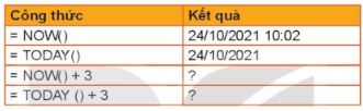 Giải Chuyên đề Tin học 10 Kết nối tri thức bài 6: Tạo và xuất báo giá với hàm thời gian