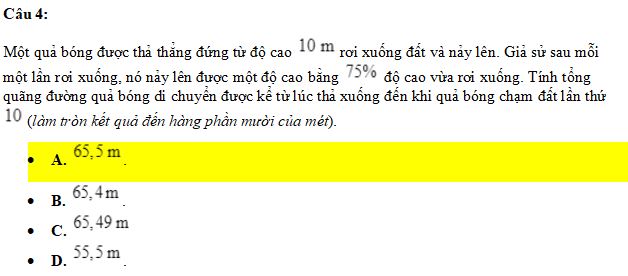 Đề ôn thi phần Tư duy định lượng