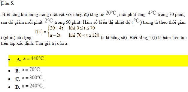 Đề ôn thi phần Tư duy định lượng