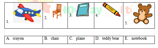 Đề thi tiếng Anh lớp 1 kì 1 Family and Friends minh họa 5