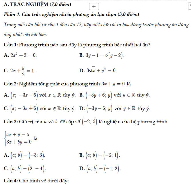 Đề thi giữa kì 1 Toán 9 Kết nối tri thức - Đề 4