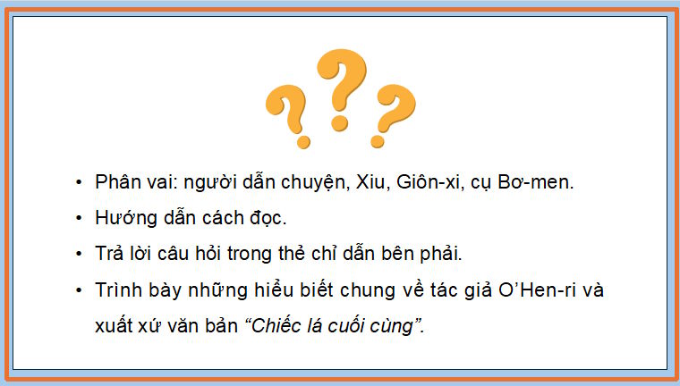 Giáo án PowerPoint Ngữ văn 9 Bài 4: Chiếc lá cuối cùng