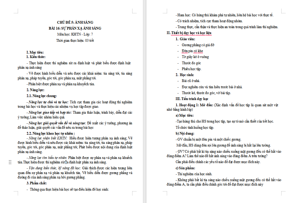 Giáo án PowerPoint Khoa học tự nhiên 7 Bài 16