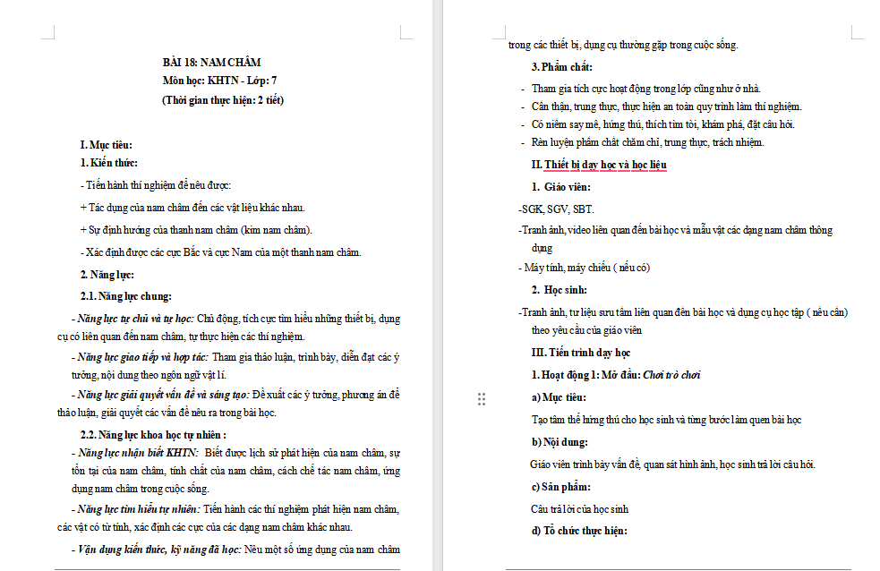 Giáo án PowerPoint Khoa học tự nhiên 7 Bài 18