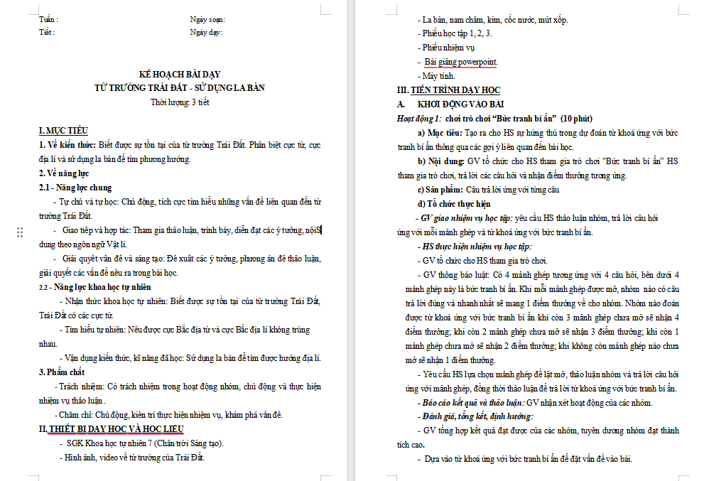 Giáo án PowerPoint Khoa học tự nhiên 7 Bài 20