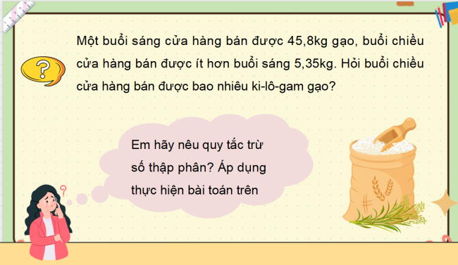 PowerPoint dạy thêm Toán 5 Bài 20: Phép trừ số thập phân