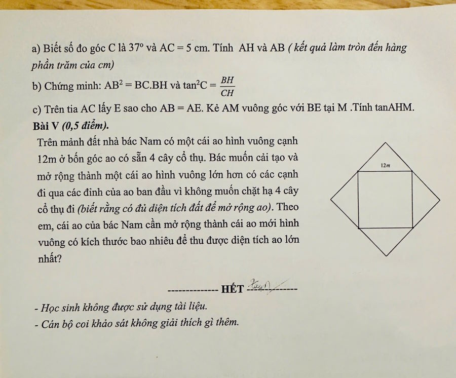 Đề thi Khảo sát chất lượng môn Toán lớp 9 lần 2 năm học 2025-2026 trường THCS Đống Đa