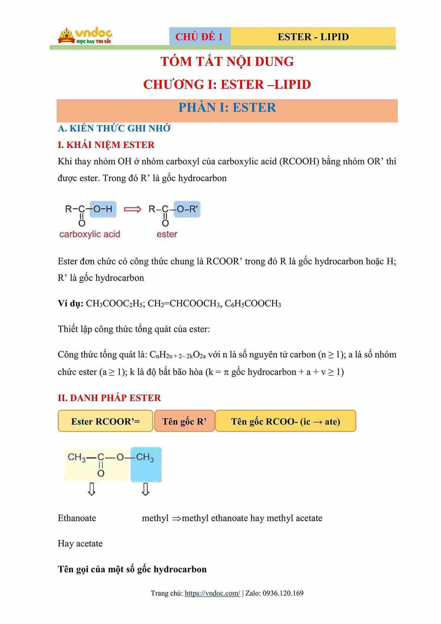 tom tat ly thuyet bai tap hoa 12 chuong 1 ester lipid hinh anh 0 1*800041