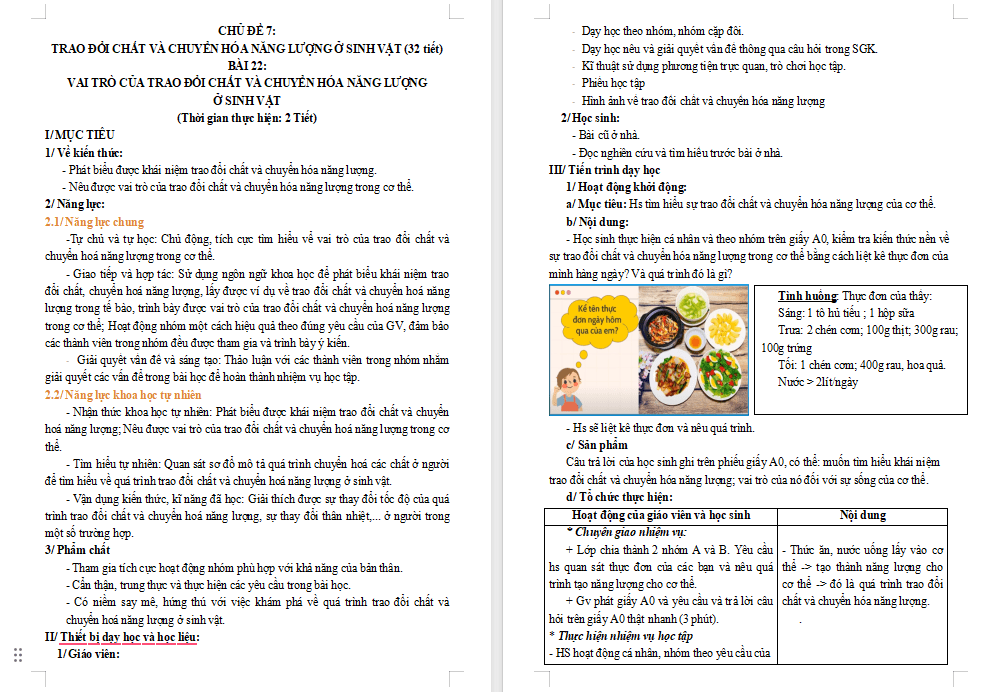 Giáo án PowerPoint Khoa học tự nhiên 7 Bài 22