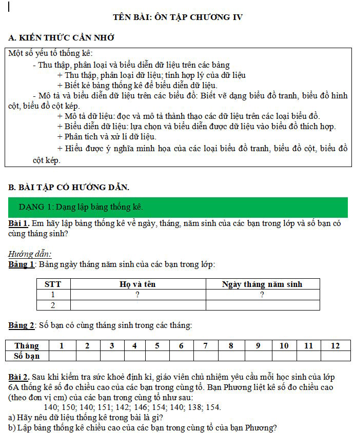 Ôn tập chương 4