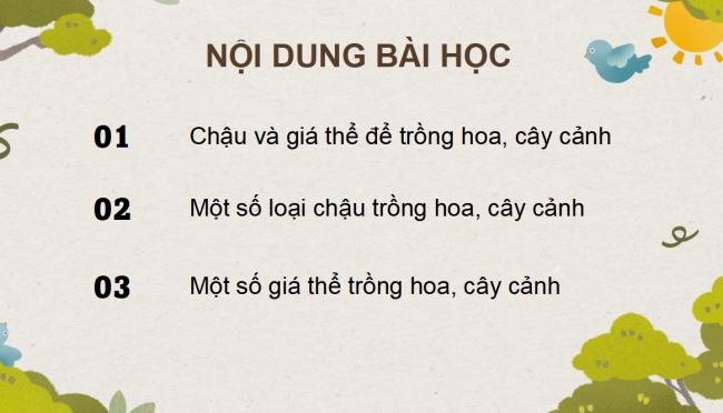 PowerPoint Công nghệ 4 Bài 4: Chậu và giá thể trồng hoa, cây cảnh