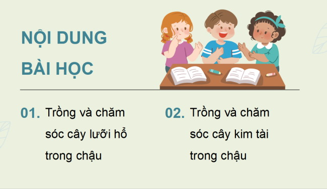 PowerPoint Công nghệ 4 Bài 7: Trồng và chăm sóc cây cảnh trong chậu
