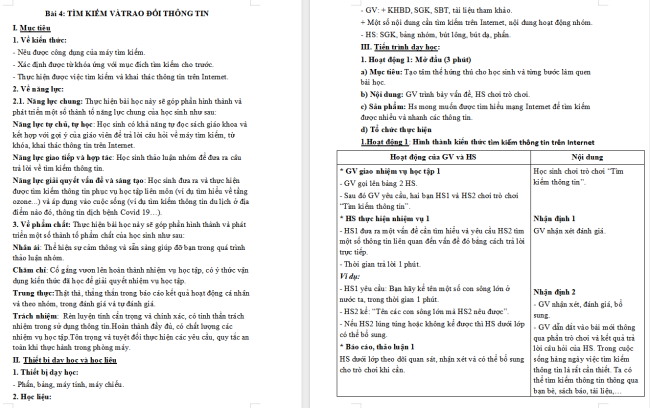 Giáo án Tin học 4 Bài 4: Tìm kiếm và trao đổi thông tin
