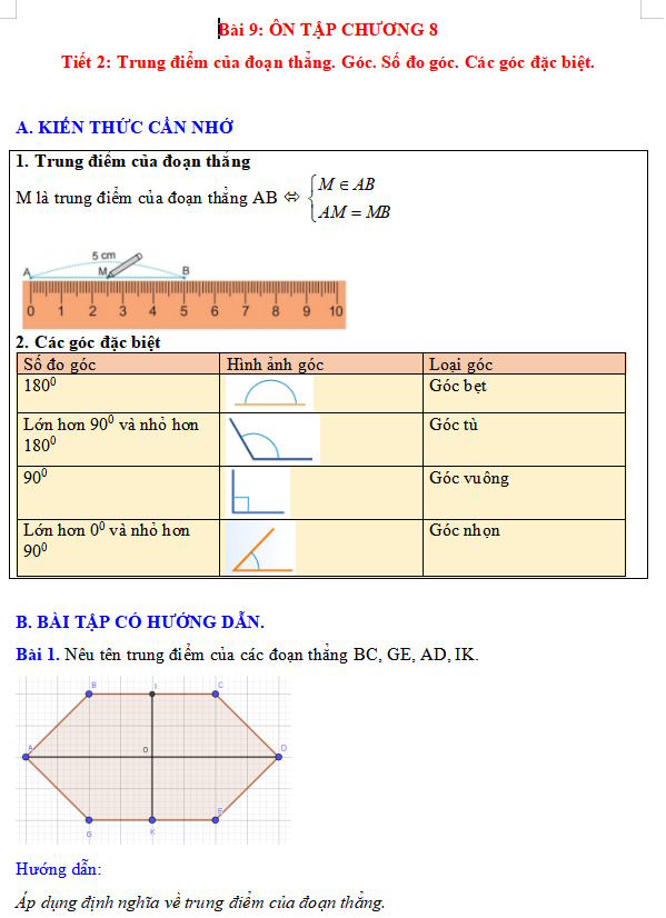 Ôn tập chương 8