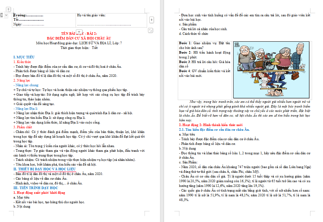 Giáo án PowerPoint Địa lí 7 Bài 2