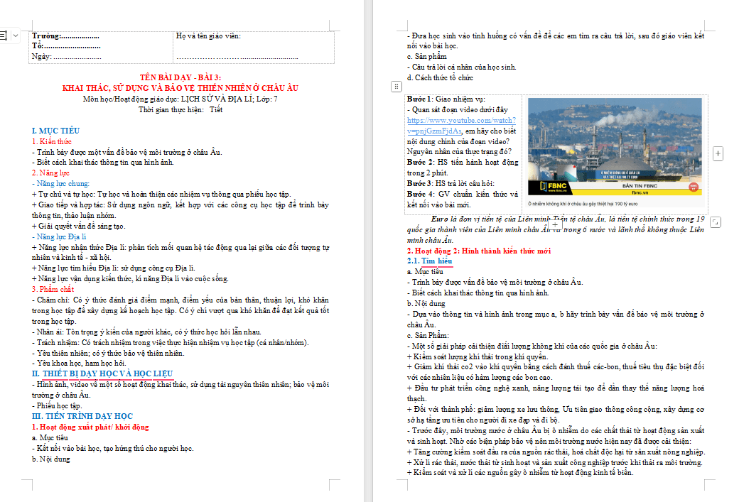 Giáo án PowerPoint Địa lí 7 Bài 3