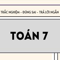 Trắc nghiệm - đúng sai - trả lời ngắn Toán 7: Đường trung trực của một đoạn thẳng