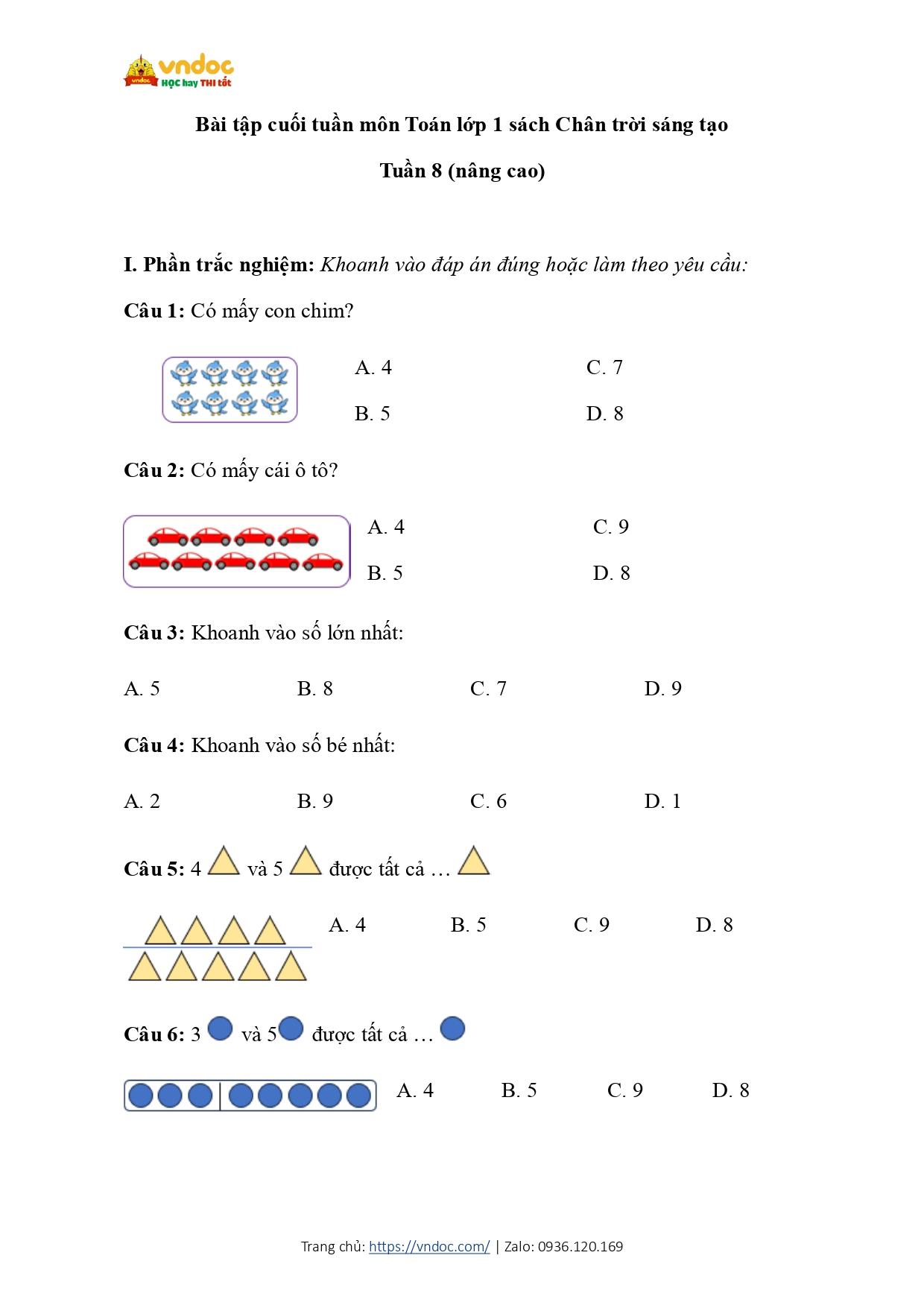 bai tap cuoi tuan mon toan 1 tuan 8 nang cao ctst page 0001*805871