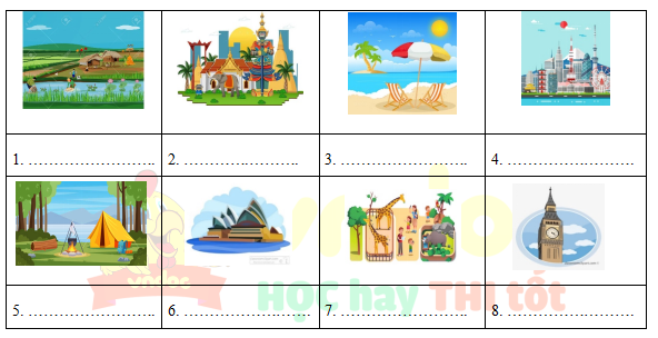 Bài tập tiếng Anh 4 Global success Unit 10 Our summer minh họa 1